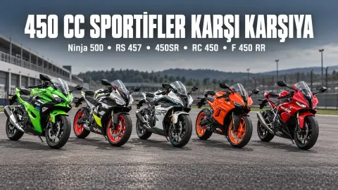 450 cc Sportiflerde Rekabet Kızışıyor! Ninja 500, RS 457, 450SR, RC 450 ve BMW F 450 RR Karşılaştırması