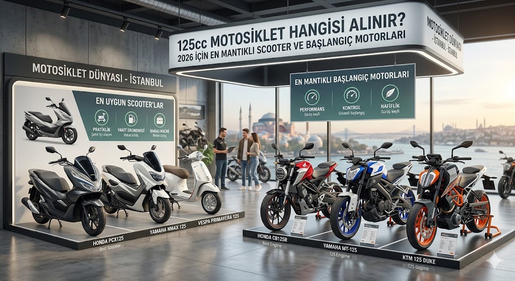 125cc Motosiklet Hangisi Alınır? 2026 İçin En Mantıklı 125cc Scooter ve Başlangıç Motorları