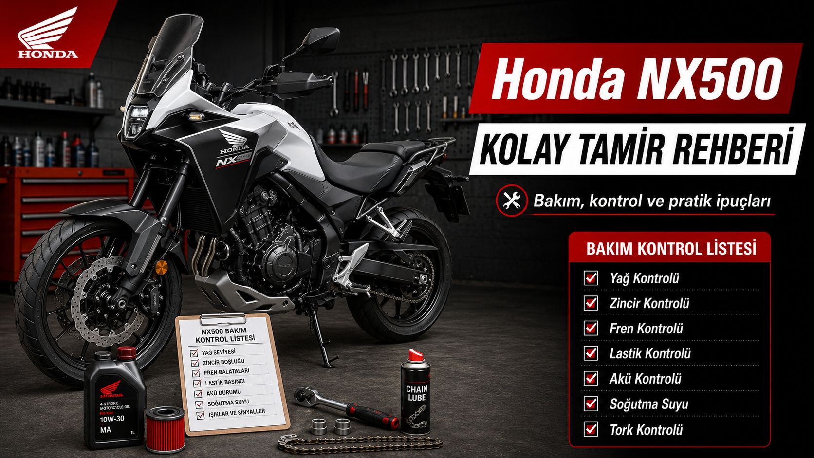 Honda NX500 Tamir ve Bakım Rehberi