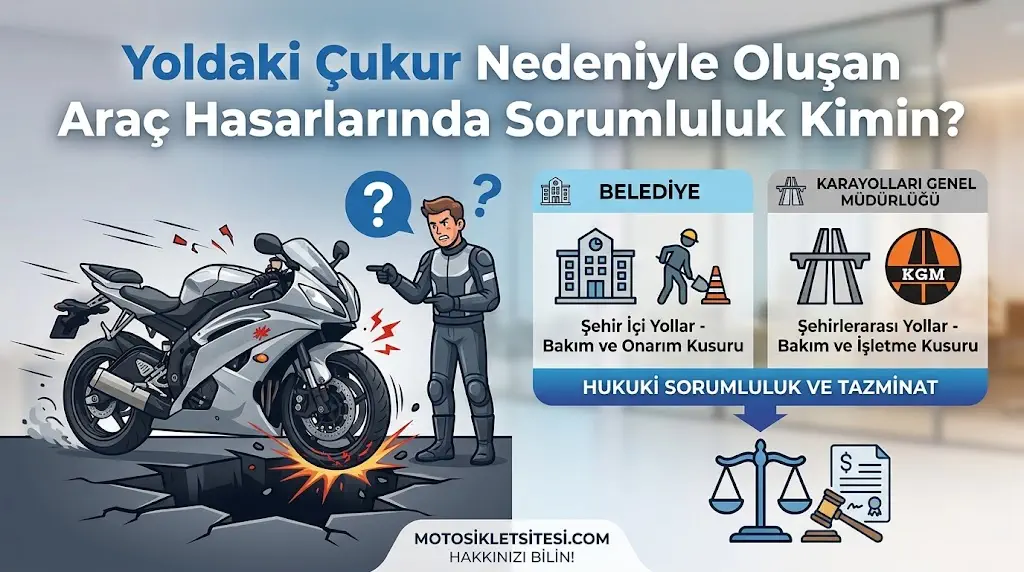 Yoldaki Çukur Nedeniyle Oluşan Araç Hasarlarında Sorumluluk Kimin?