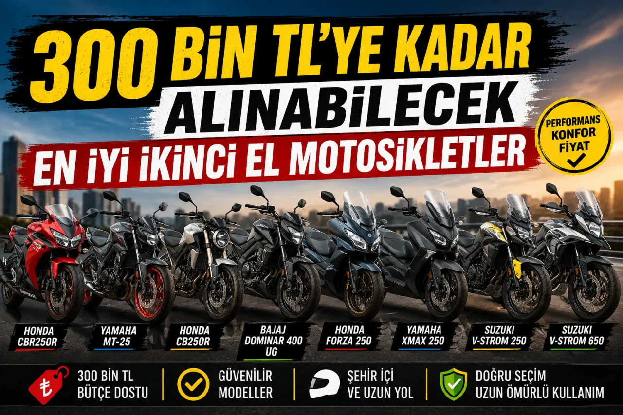 300 Bin TL’ye Kadar Alınabilecek En İyi İkinci El Motosikletler