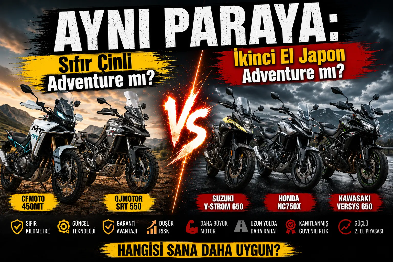 Aynı Paraya: Sıfır Çinli Adventure mı, İkinci El Japon Adventure mı?