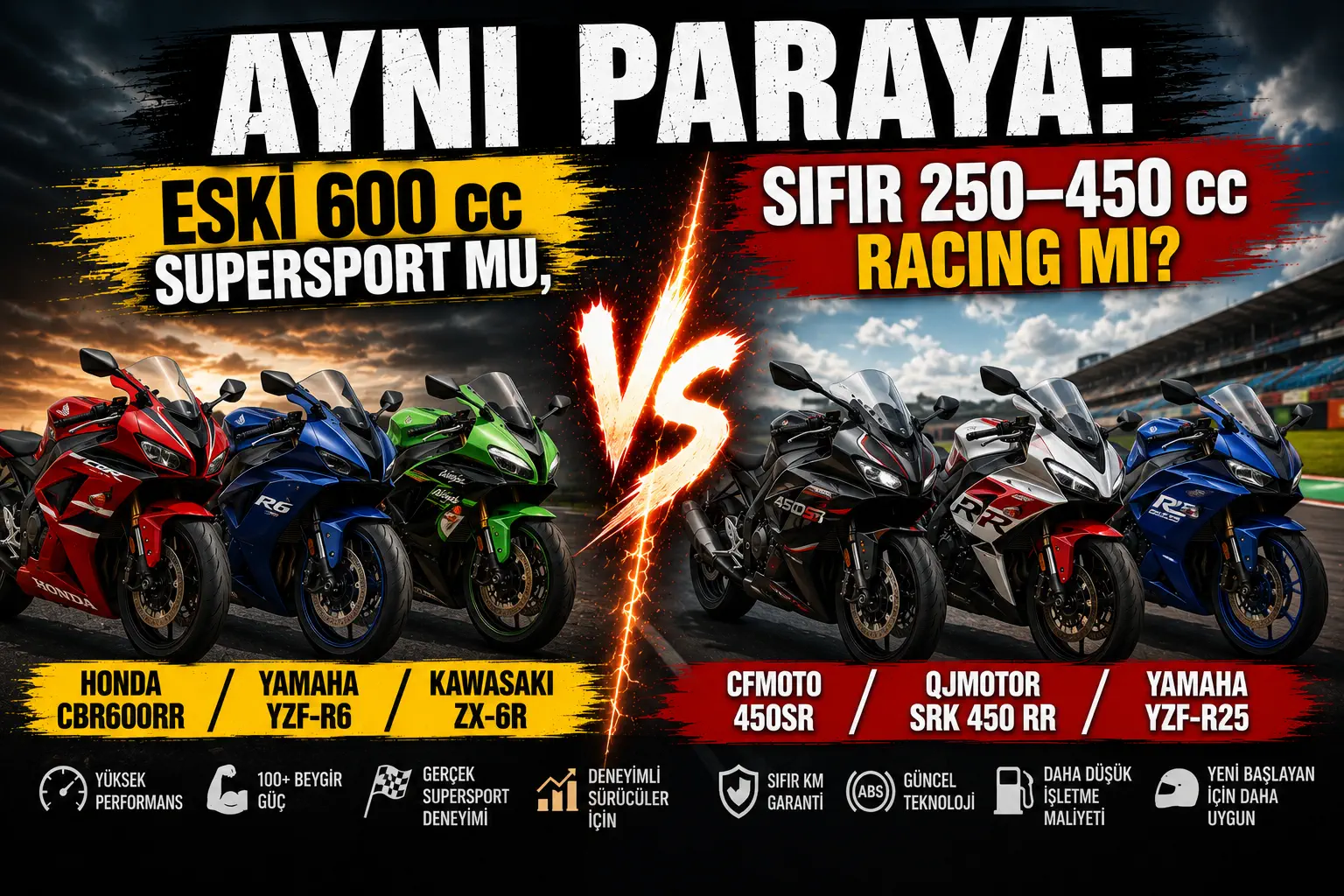 Aynı Paraya: Eski 600 cc Supersport mu, Sıfır 250–450 cc Racing mi?