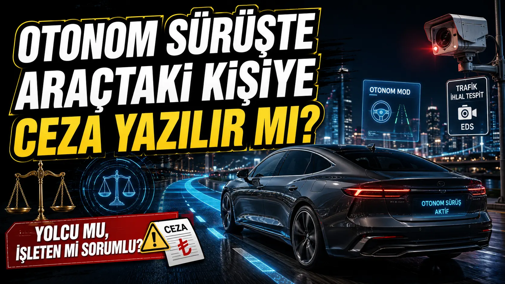 Otonom Sürüşte Trafik Cezası Kime Yazılacak?