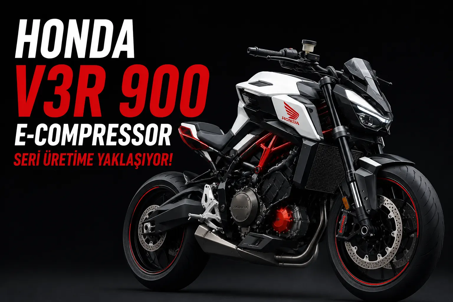 Honda V3R 900 E-Compressor Geliyor! Dünyanın İlk Elektronik Kompresörlü V3 Motosikleti