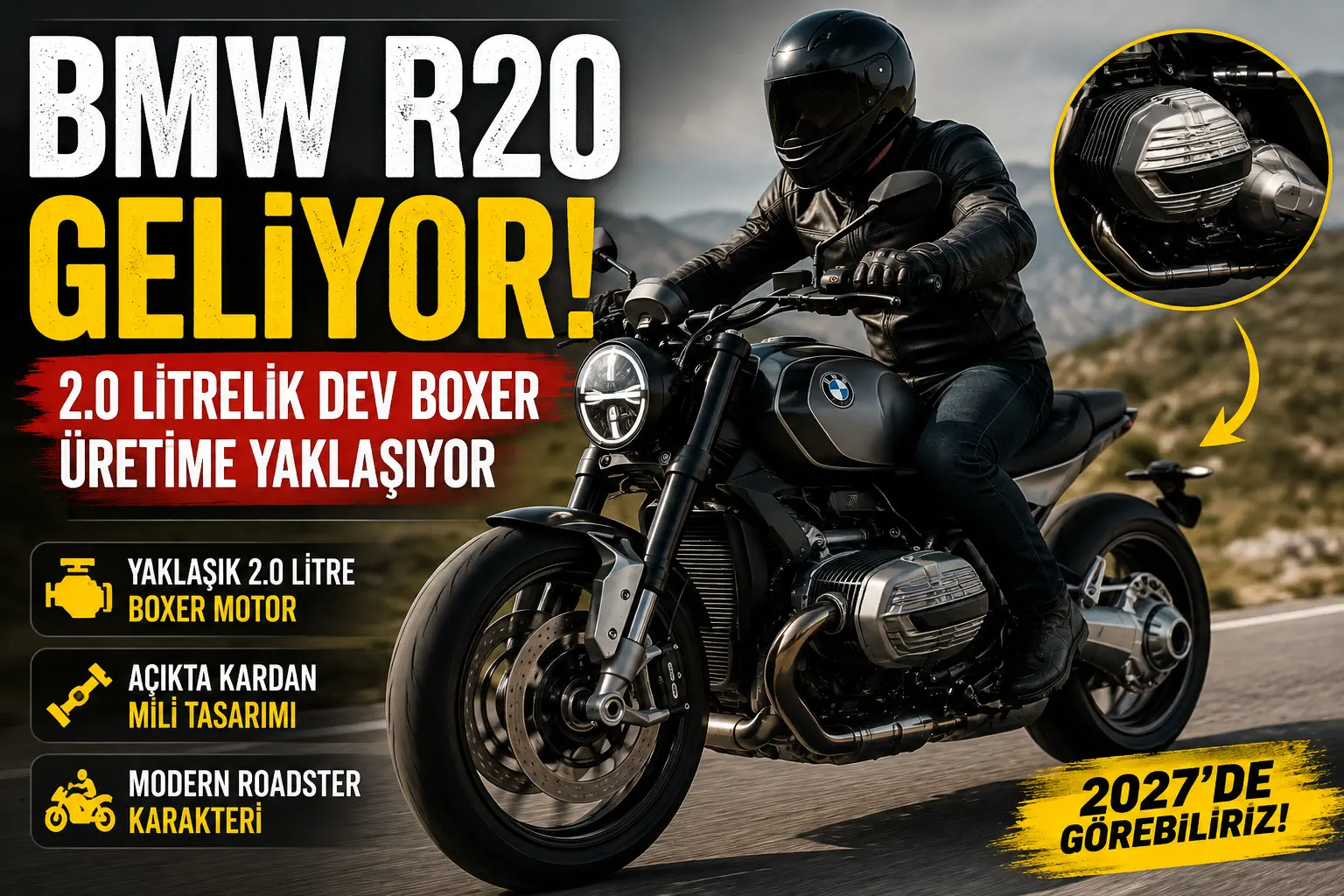 BMW R20 Geliyor! 2.0 Litrelik Dev Boxer Üretime Yaklaşıyor