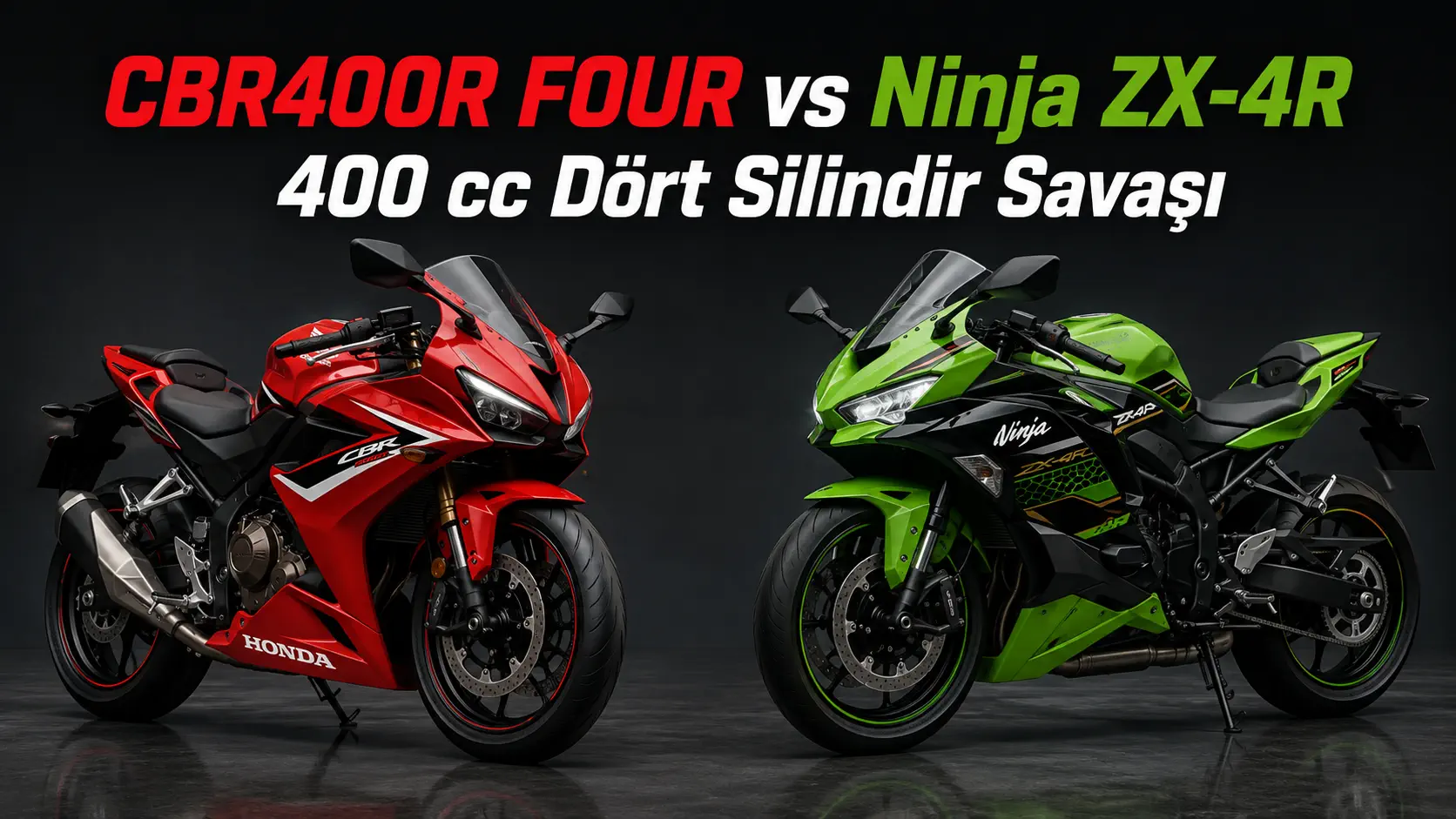 Honda CBR400R FOUR vs Kawasaki Ninja ZX-4R: 400 cc Dört Silindir Savaşı Başladı!