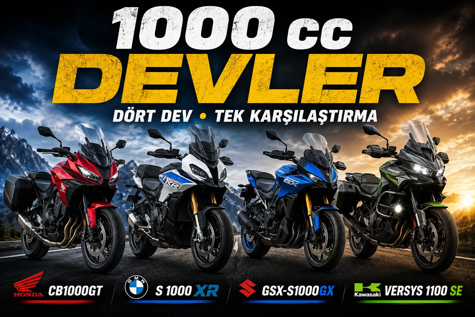 1000 cc Devler Kapışıyor: CB1000GT vs S 1000 XR vs GSX-S1000GX vs Versys 1100 SE