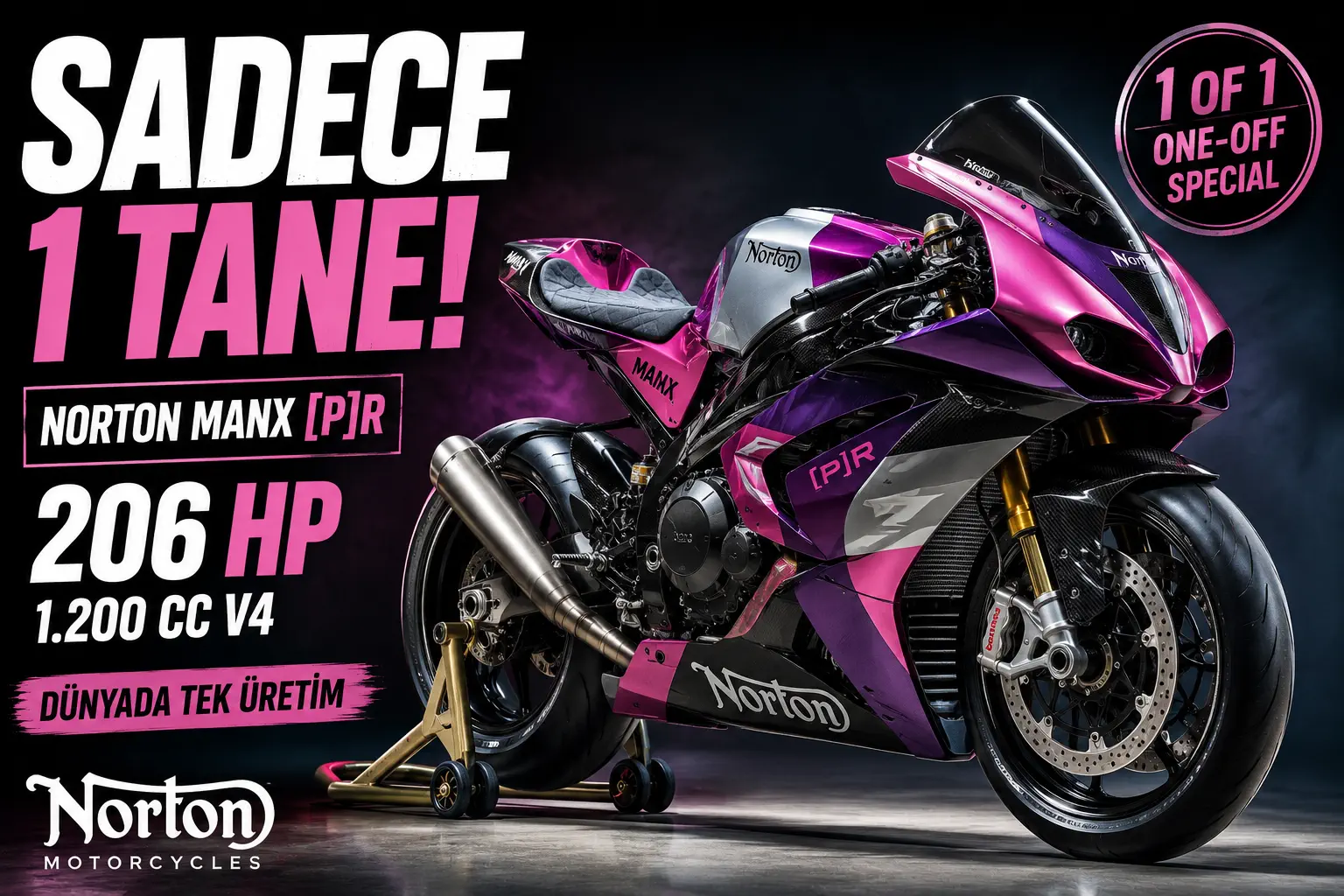 Norton Manx [P]R Tanıtıldı: 206 HP’lik V4 Superbike’tan Sadece 1 Tane Yapıldı