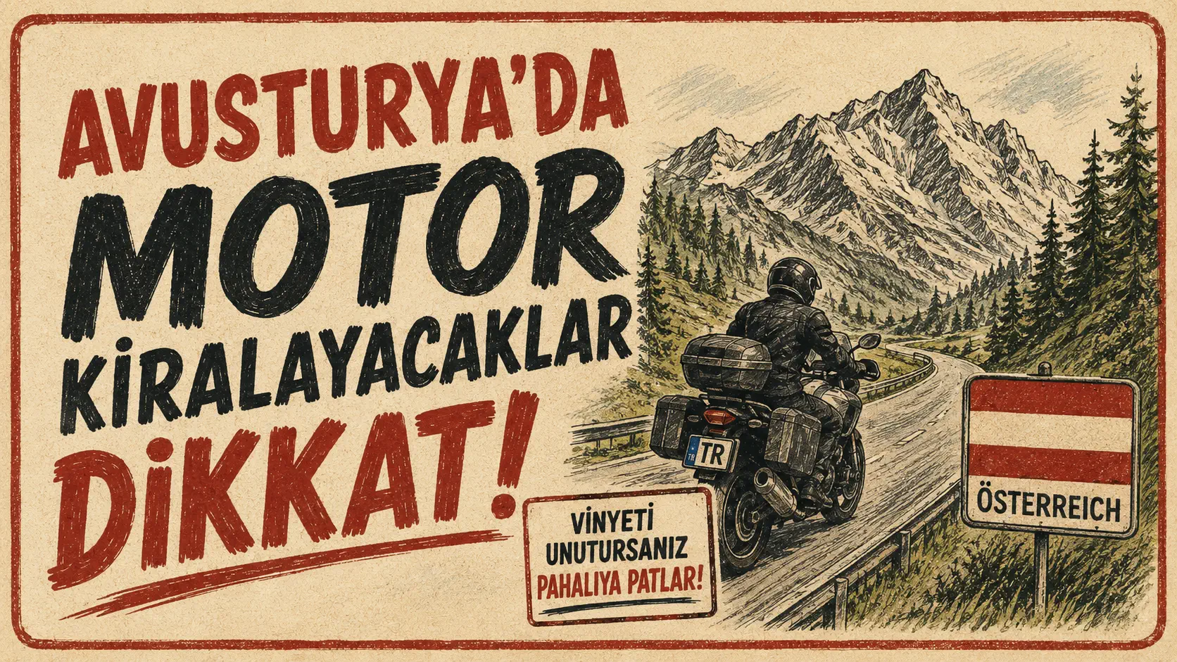 Avusturya’da Motosiklet Kiralayacaklar Dikkat! Türk Ehliyeti, Vinyet, Sigorta ve Alpler’de Bilmeniz Gereken 30 Şey