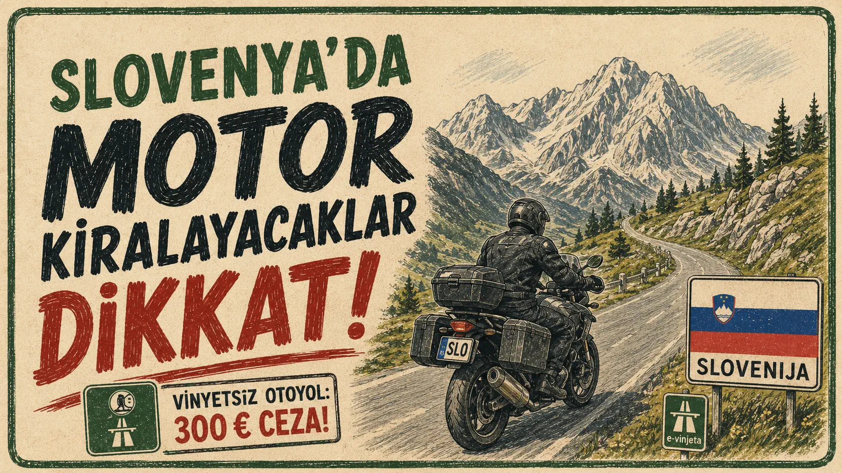 Slovenya’da Motosiklet Kiralayacaklar Dikkat! Türk Ehliyeti, E-Vinyet, Sigorta ve Alp Yollarında Bilmeniz Gereken 30 Şey