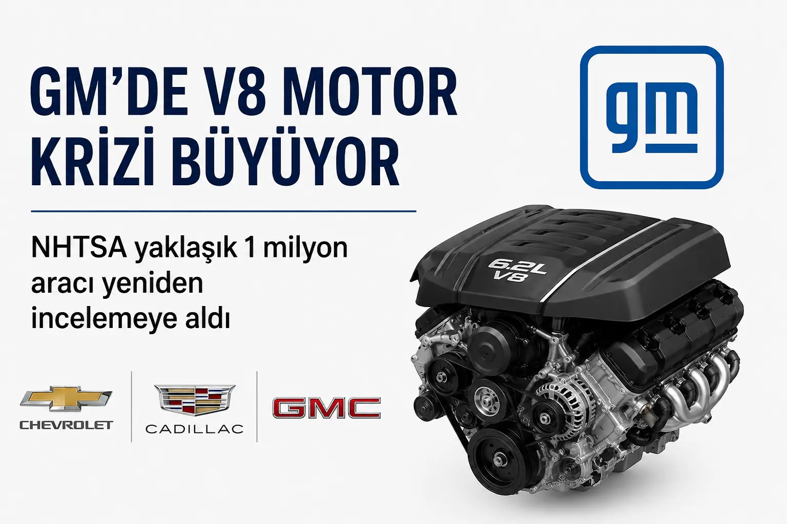GM’de V8 Motor Krizi Büyüyor: NHTSA Yaklaşık 1 Milyon Aracı Yeniden İncelemeye Aldı