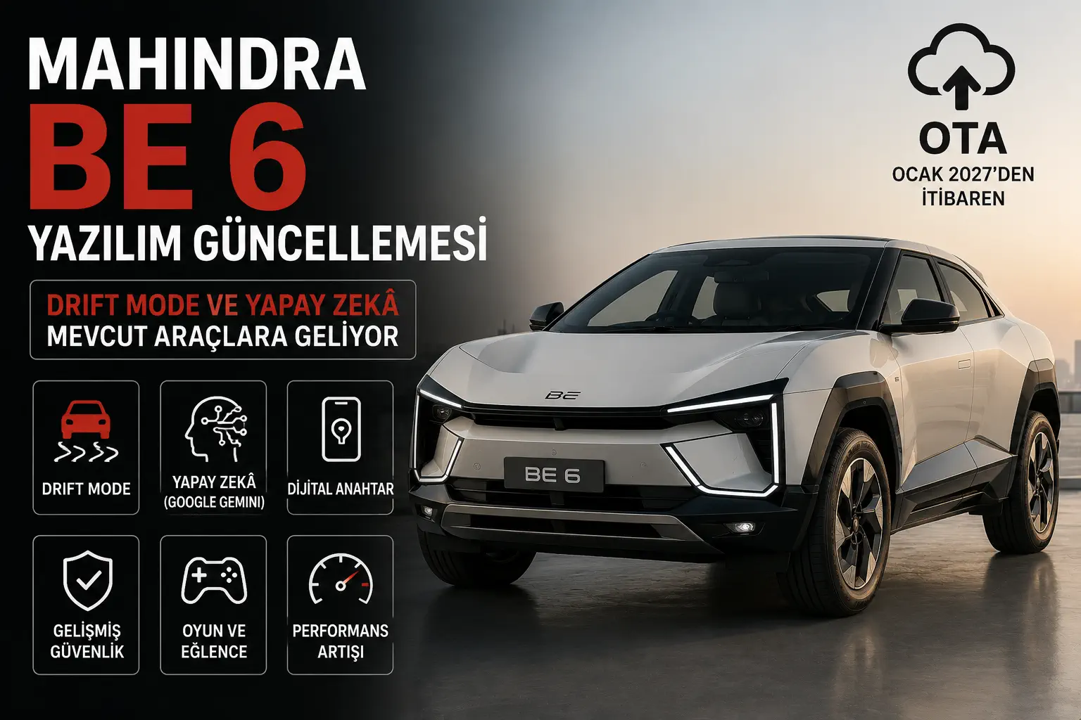 Mahindra BE 6’ya Büyük Güncelleme: Drift Mode ve Yapay Zekâ Mevcut Araçlara da Geliyor