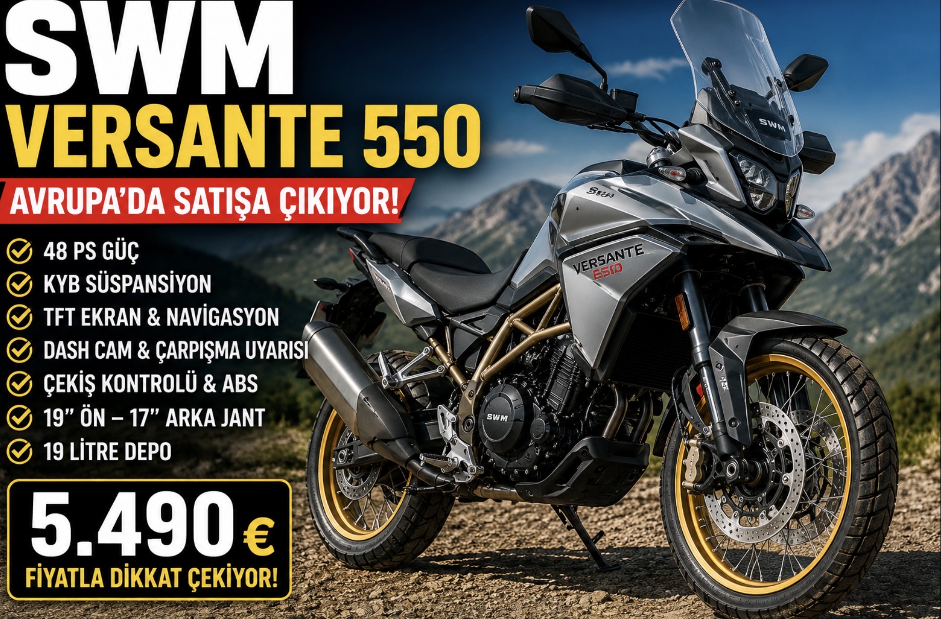 SWM Versante 550 Avrupa’da Satışta: 48 PS, Dash Cam ve 5.490 Euro