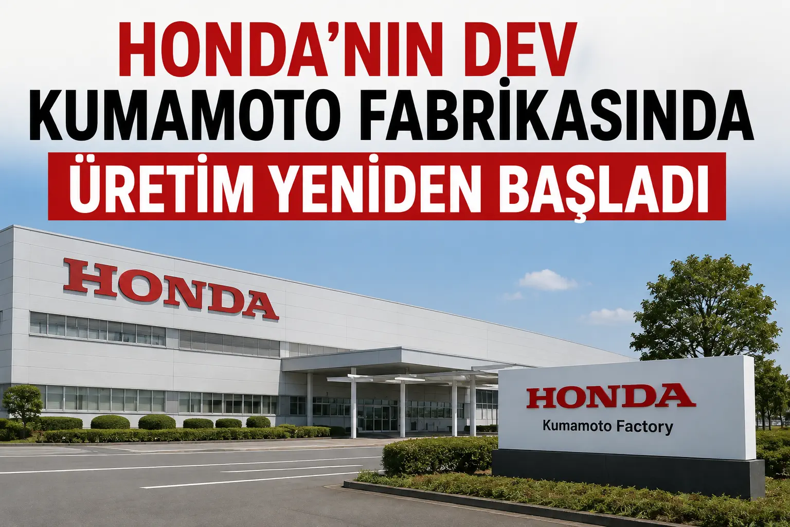 Honda Kumamoto Motosiklet Fabrikasında Üretim Yeniden Başladı