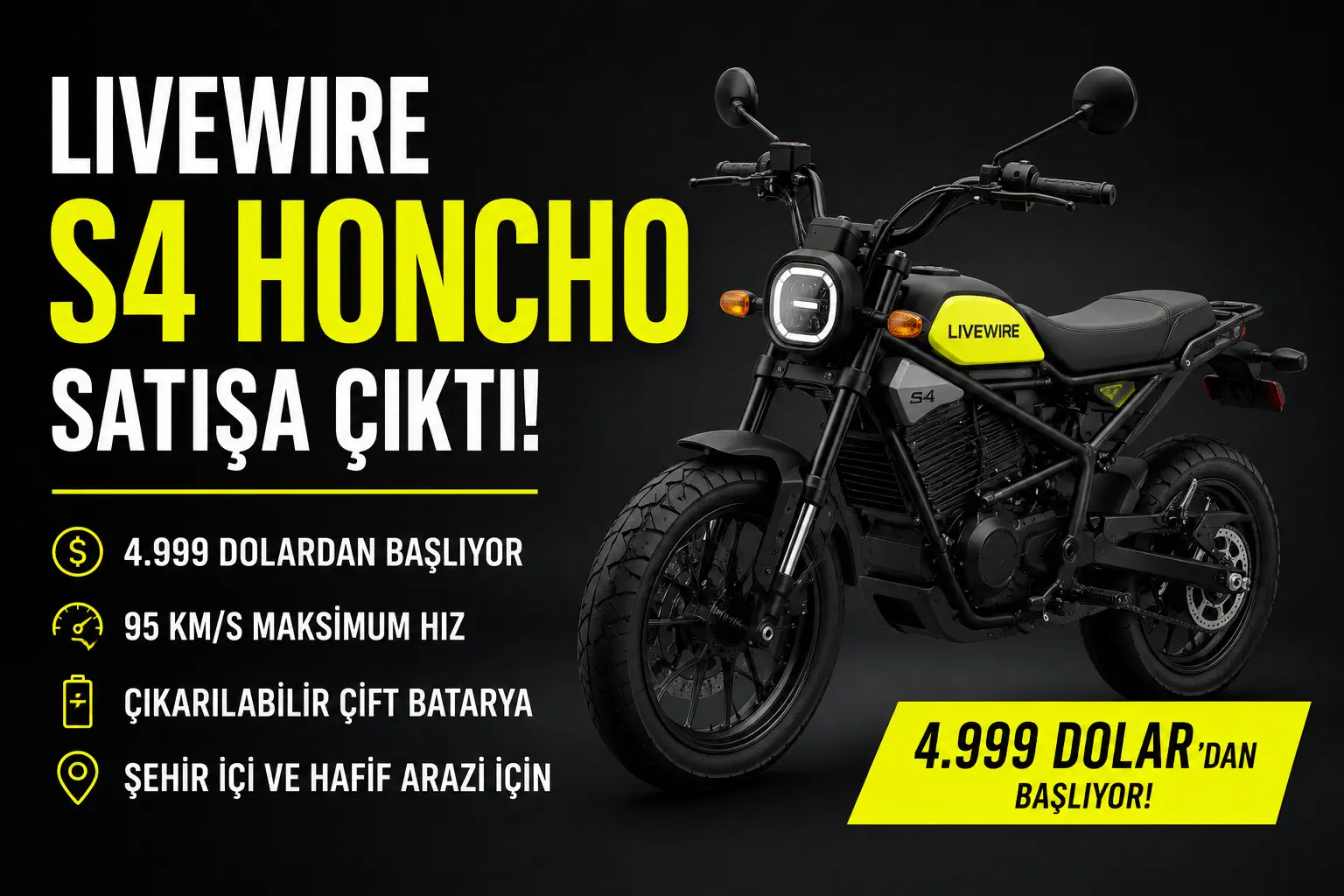 LiveWire S4 Honcho Bayilerde: Fiyatı Sadece 4.999 Dolar