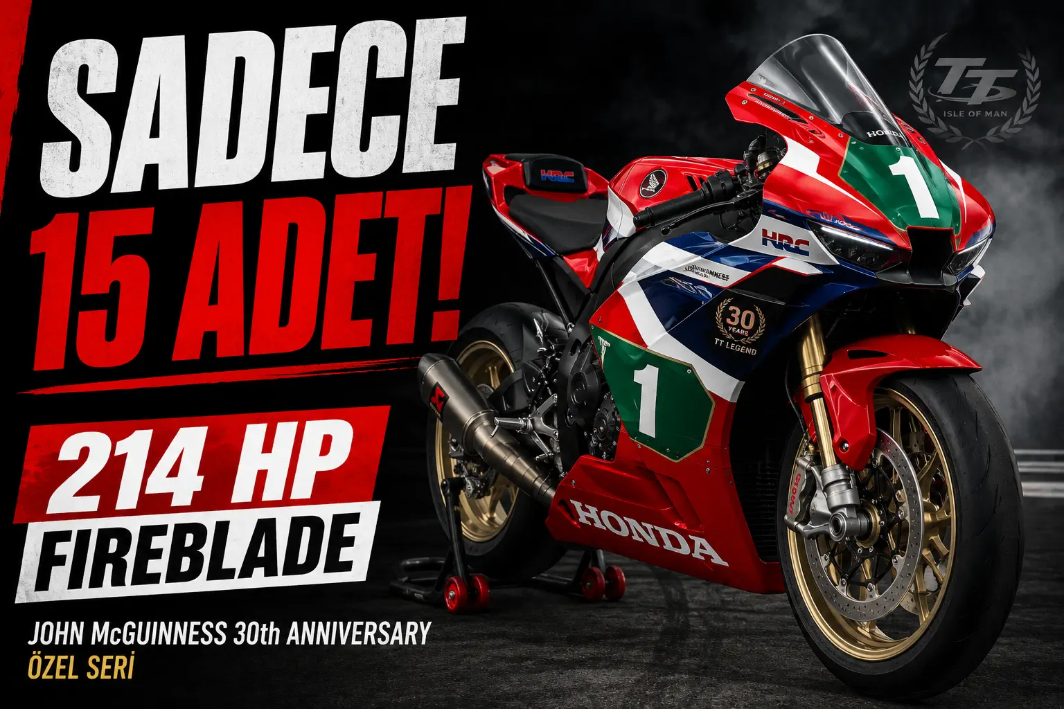 Honda’dan Sadece 15 Adetlik Fireblade: John McGuinness Özel Serisi