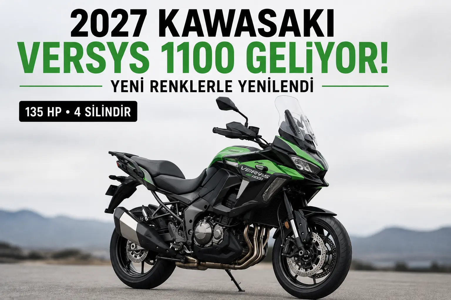 2027 Kawasaki Versys 1100 Geliyor: Yeni Renklerle Yenilendi