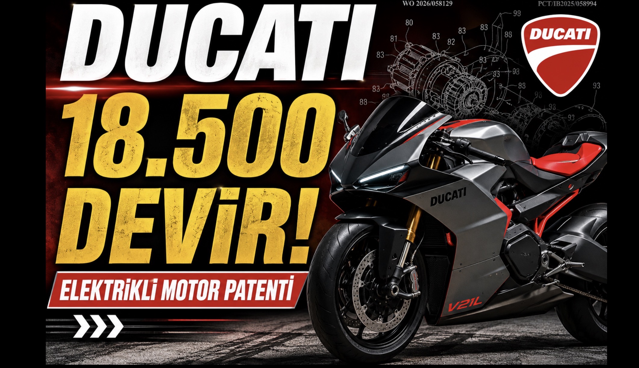 Ducati’den 18.500 Devirlik Elektrikli Motosiklet Motoru: Patent Ortaya Çıktı
