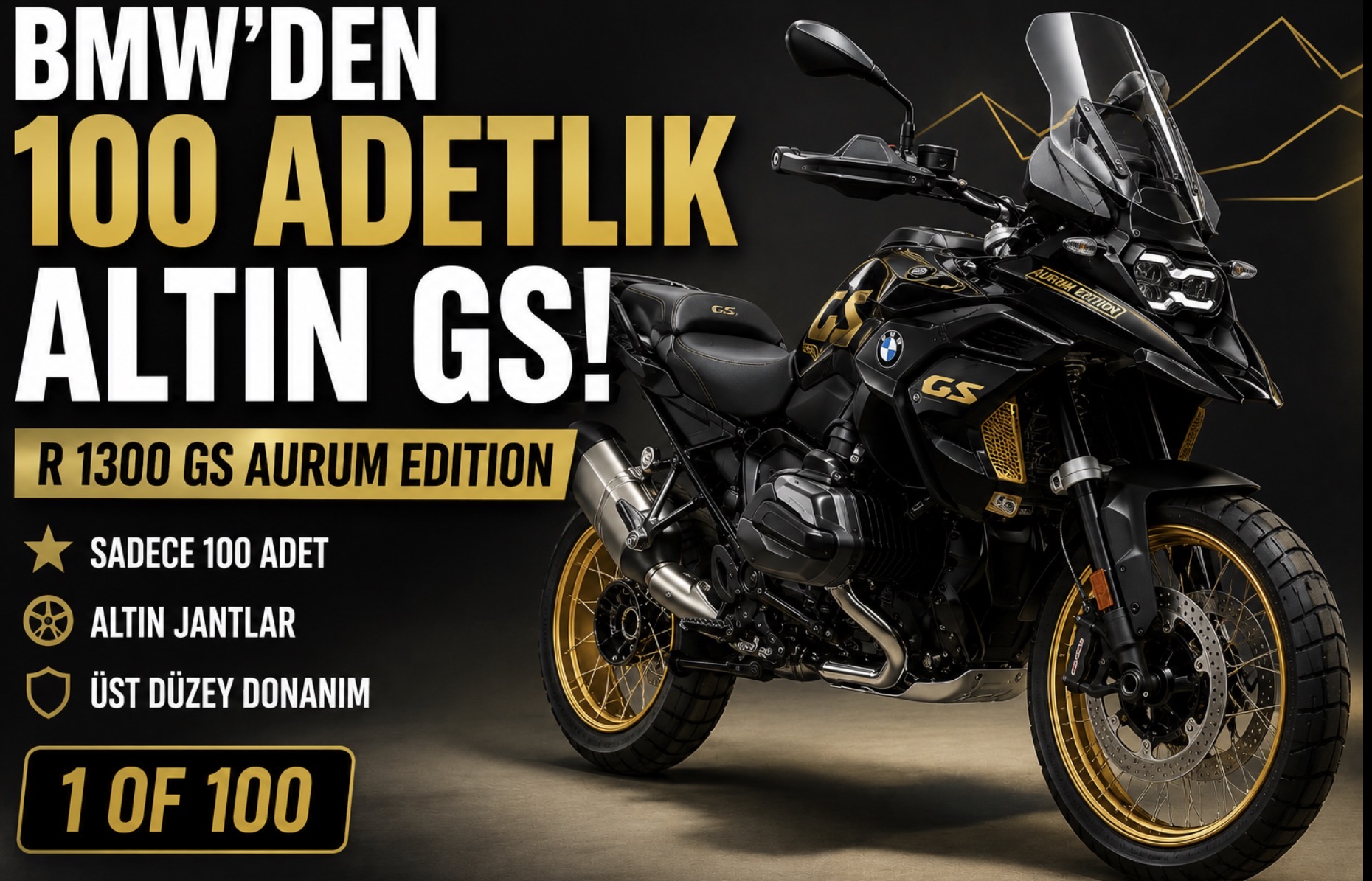 BMW’den 100 Adetlik Altın GS: R 1300 GS Aurum Edition Tanıtıldı
