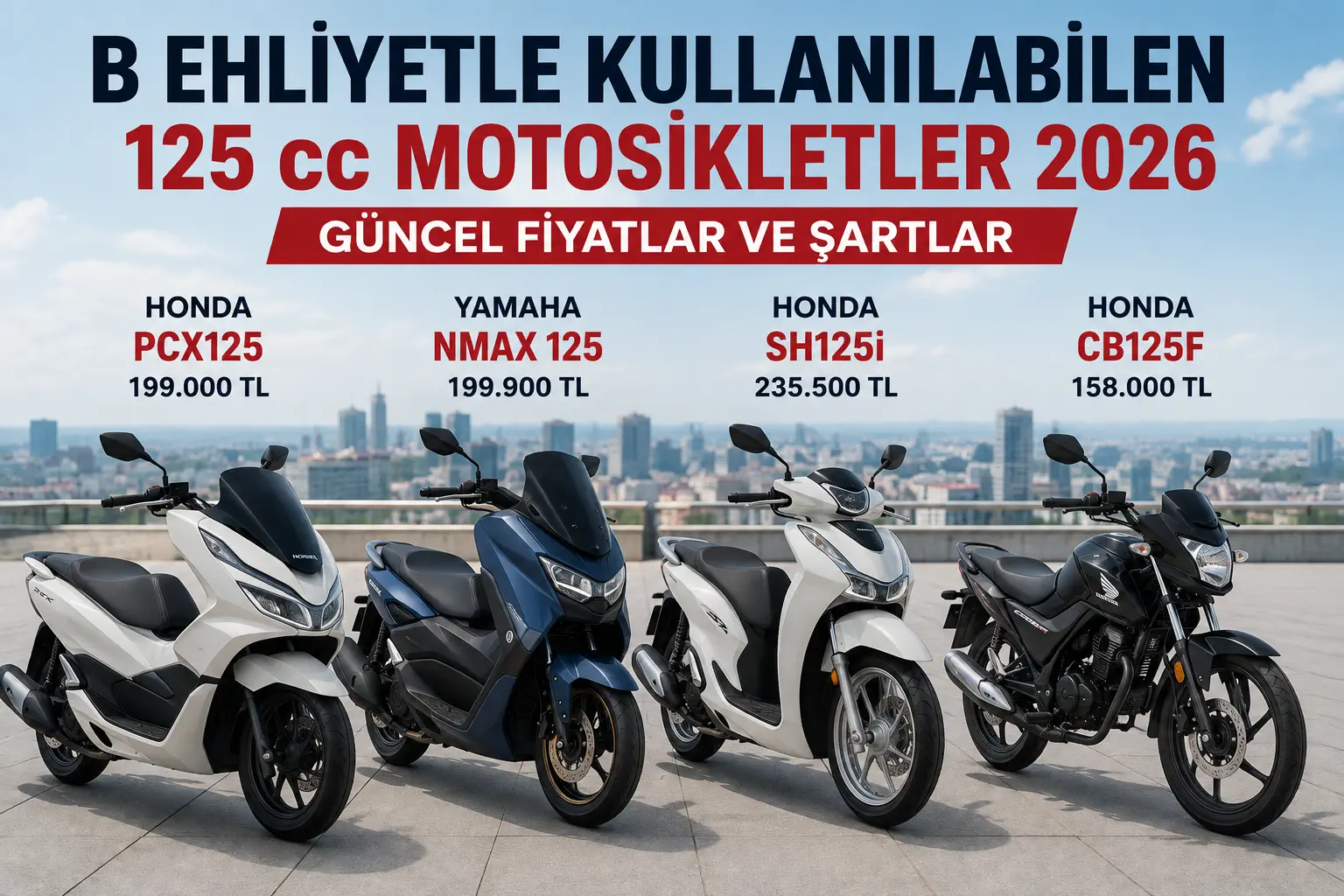 B Ehliyetle Kullanılabilen 125 cc Motosikletler 2026