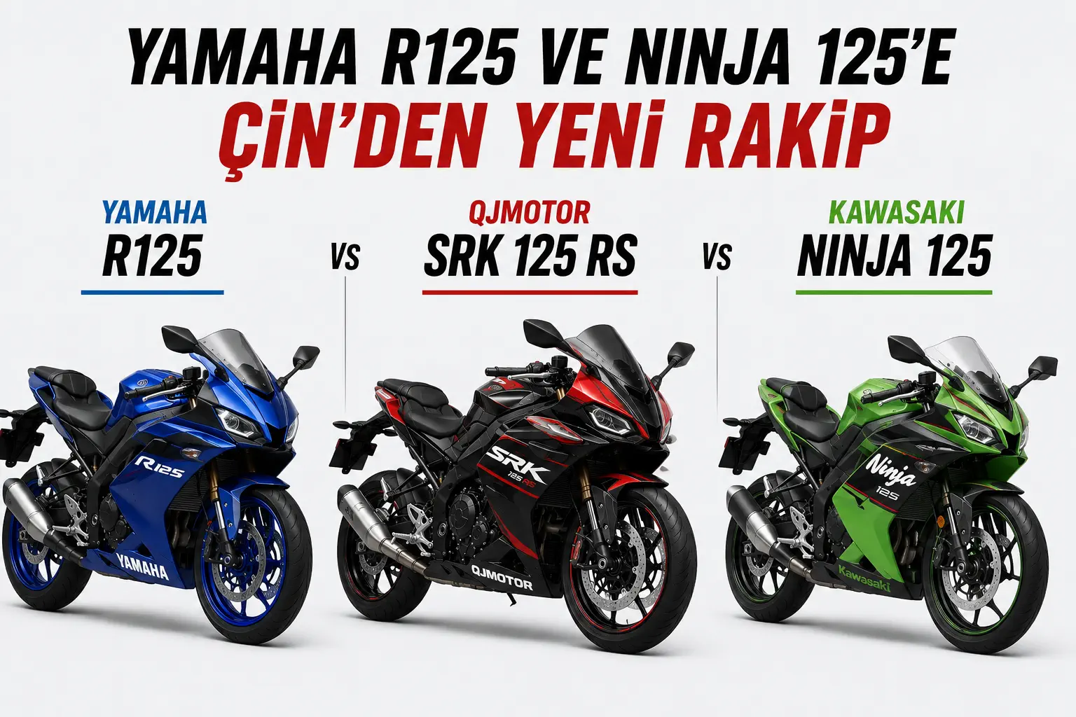 QJMotor SRK 125 RS vs Yamaha R125 vs Kawasaki Ninja 125