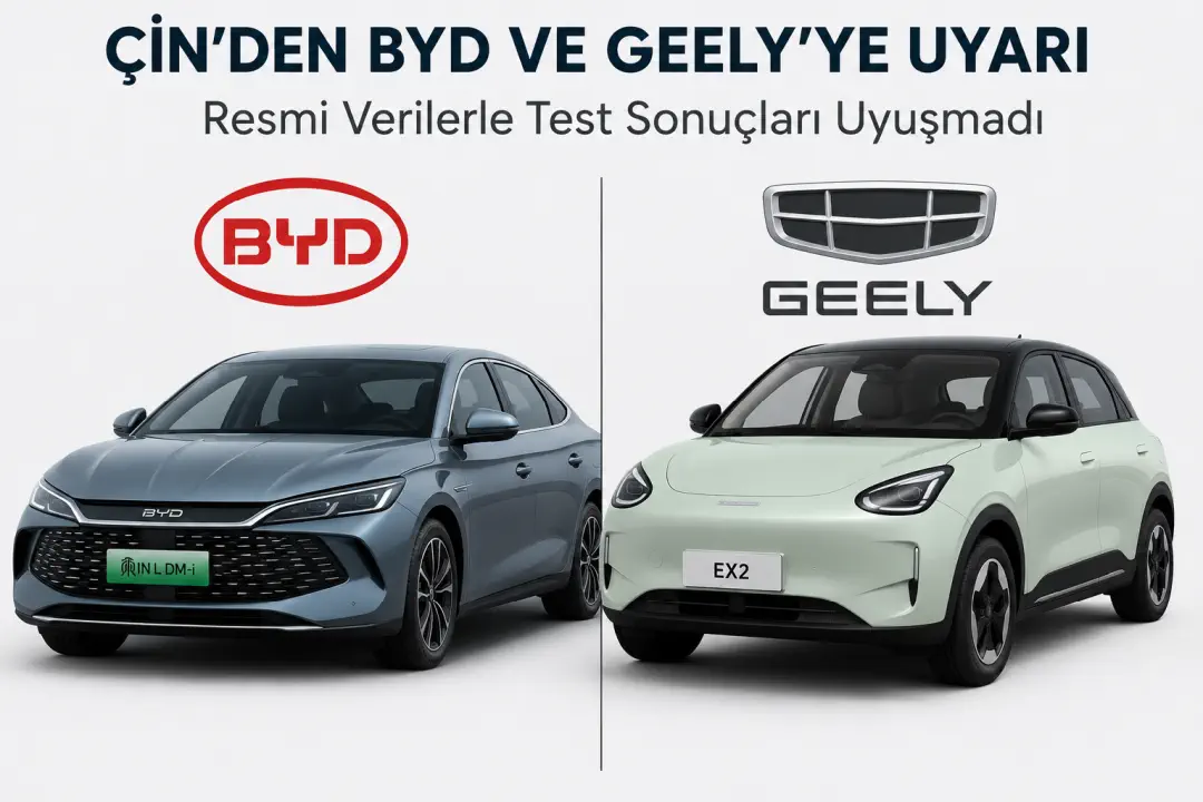 Çin’den BYD ve Geely’ye Uyarı: Resmi Verilerle Test Sonuçları Uyuşmadı