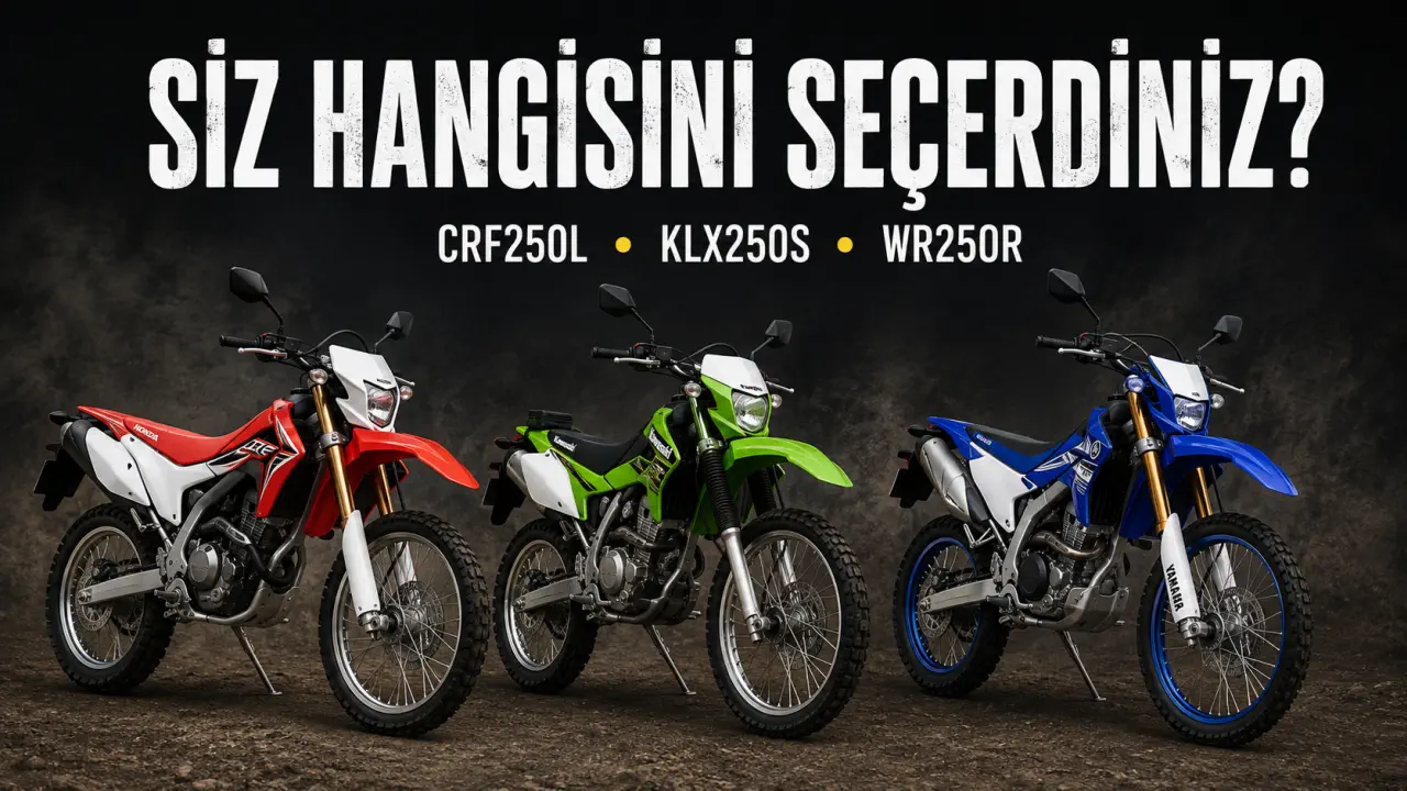 Siz hangisini seçerdiniz? Honda CRF250L vs. 2013 Kawasaki KLX250S vs. 2013 Yamaha WR250R