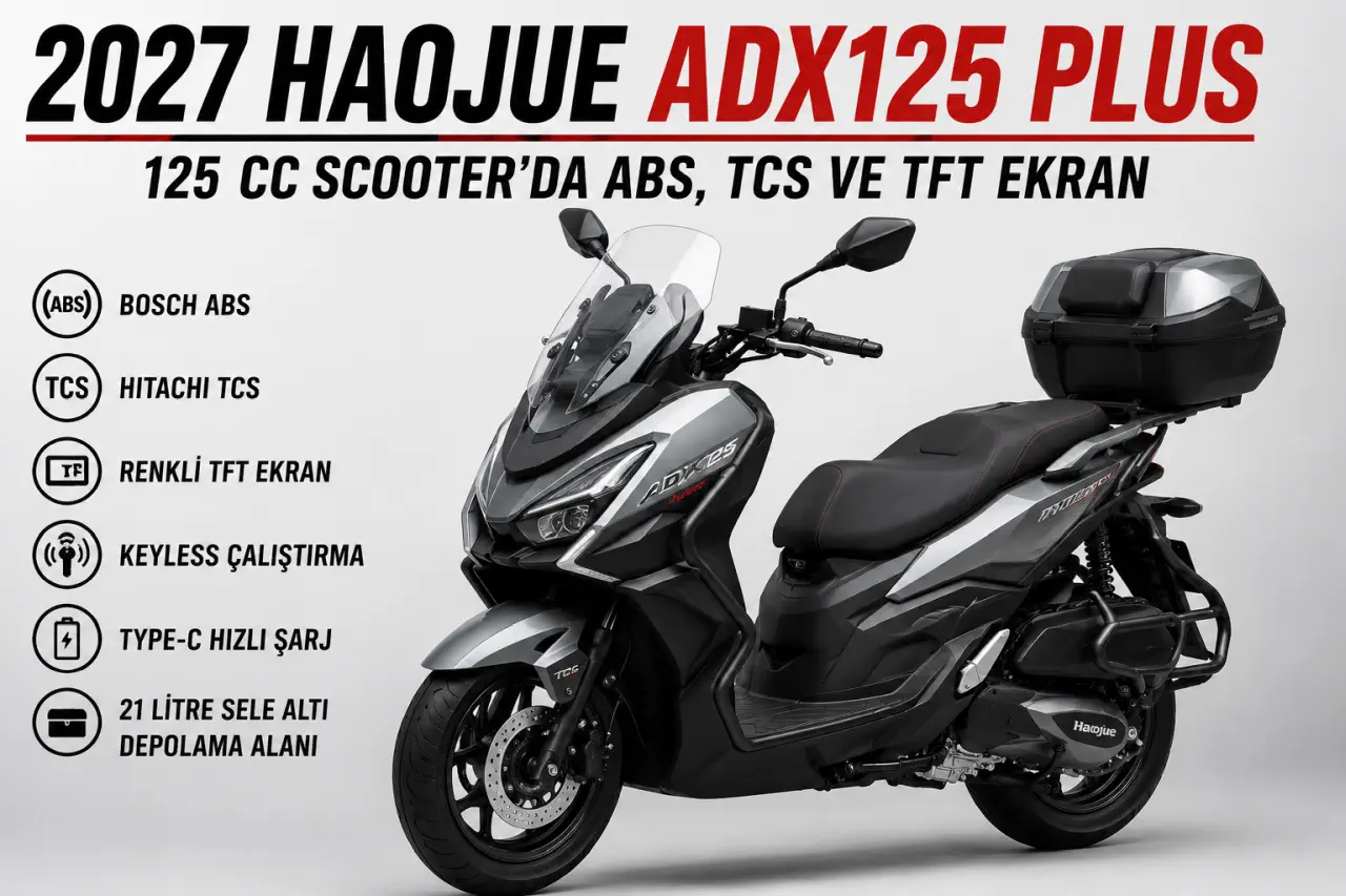 2027 Haojue ADX125 Plus Tanıtıldı: Bosch ABS, TCS ve TFT ile Geliyor