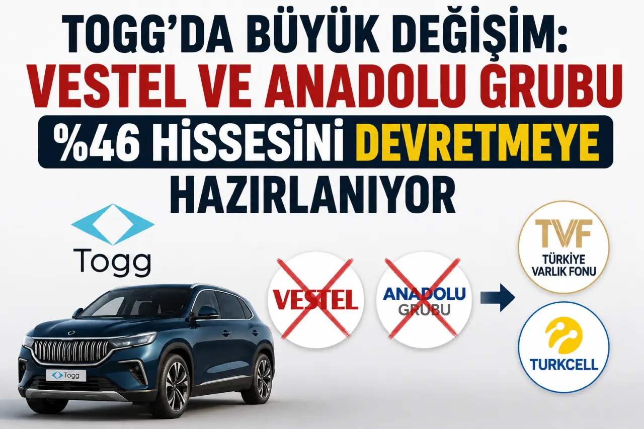 Togg’da Büyük Değişim: Vestel ve Anadolu Grubu %46 Hissesini Devretmeye Hazırlanıyor