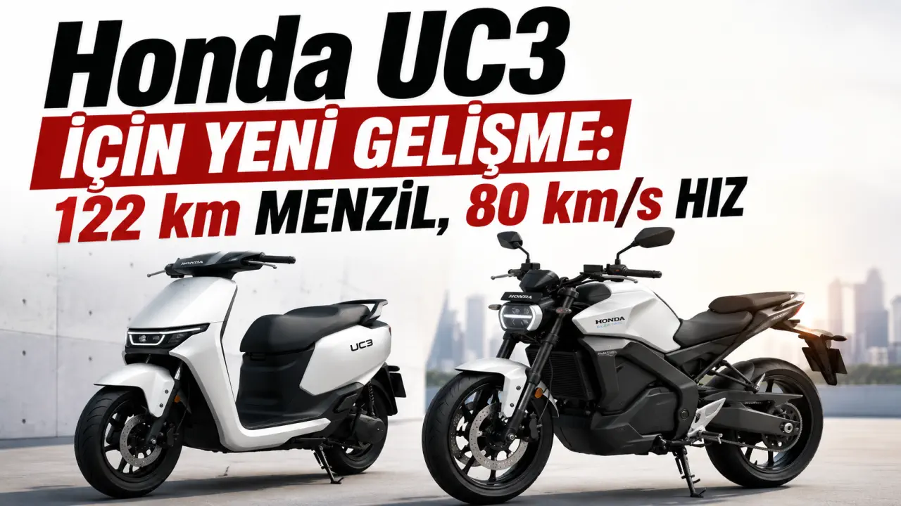 Honda UC3 İçin Yeni Gelişme: 122 km Menzil, 80 km/s Hız
