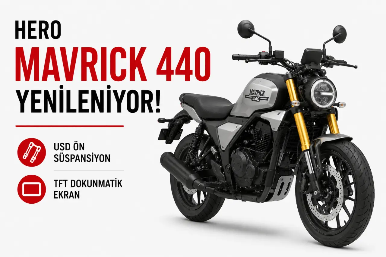 Hero Mavrick 440 Geri Dönüyor: USD Süspansiyonlu ve TFT Ekranlı Yeni Versiyon Görüntülendi
