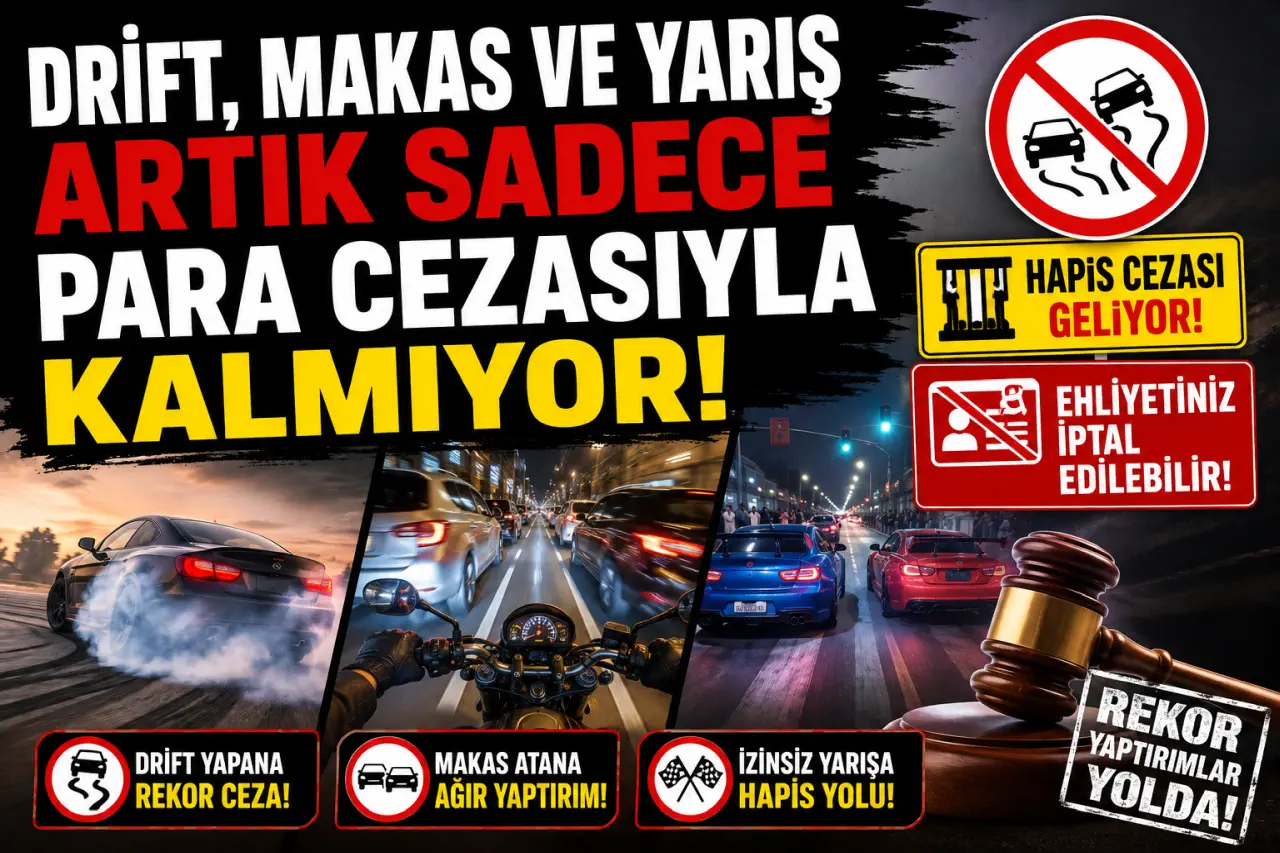 Trafik Yasası Meclis’ten Geçti: Drift, Makas ve Yarış Artık Sadece Para Cezasıyla Kalmıyor!