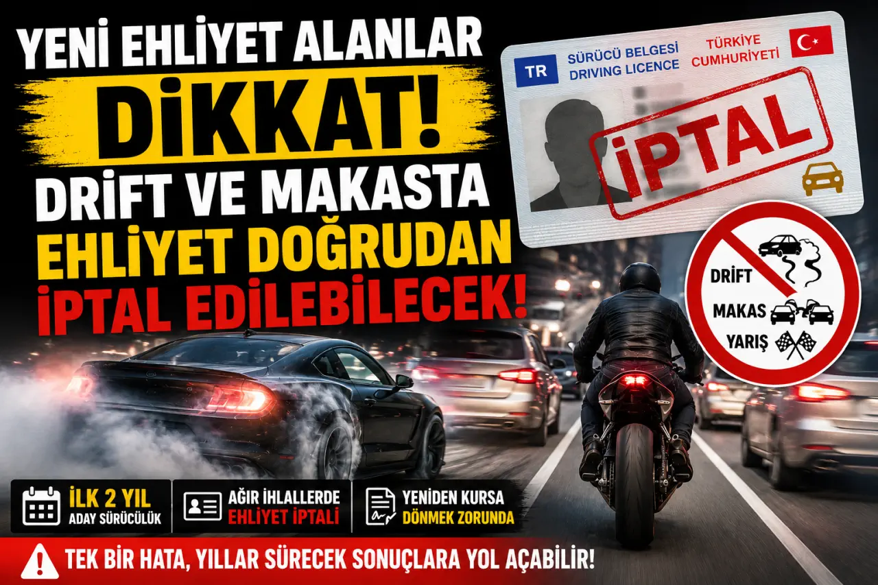 Yeni Ehliyet Alanlar Dikkat: Drift ve Makasta Ehliyet Doğrudan İptal Edilebilecek