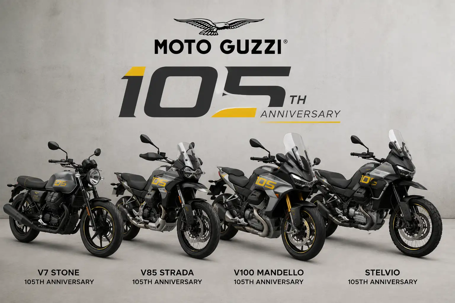Moto Guzzi 105 Yaşında: V7, V85, V100 Mandello ve Stelvio’ya Özel Seri Geldi
