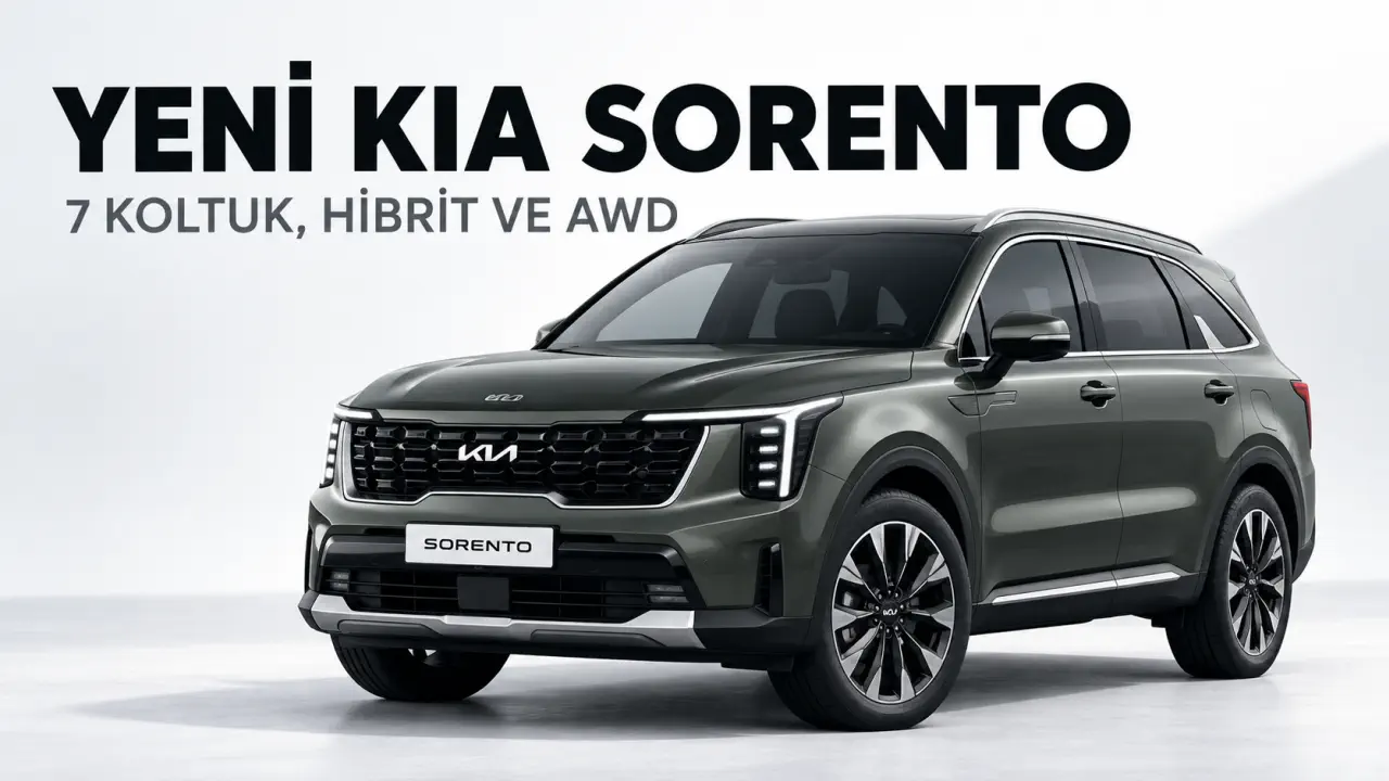 Yeni Kia Sorento Satışa Çıktı: 7 Koltuk, Hibrit Motor ve AWD Bir Arada