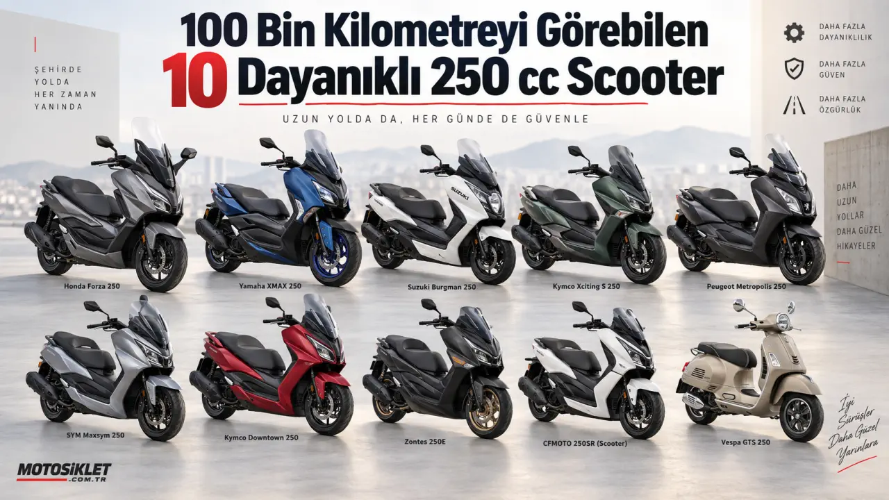 100 Bin Kilometreyi Görebilen 10 Dayanıklı 250 cc Scooter