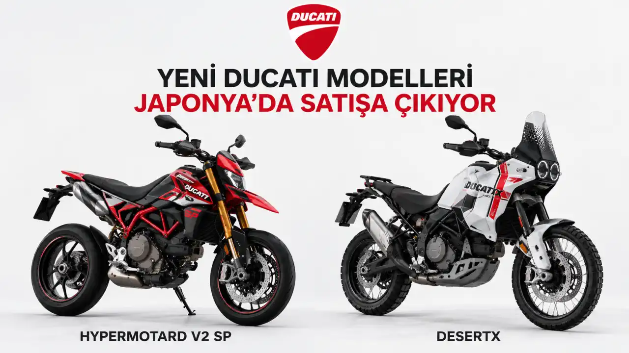 Yeni Ducati Hypermotard V2 SP ve DesertX Japonya’da Satışa Çıkıyor