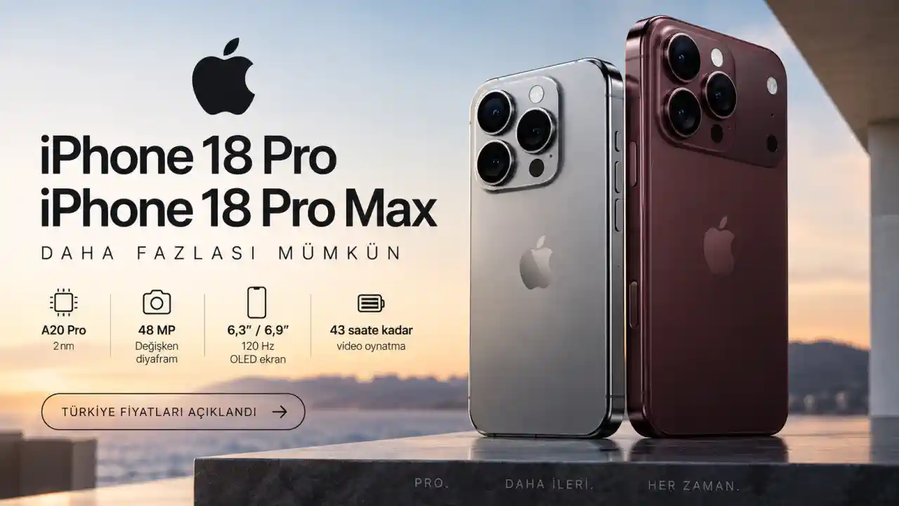 iPhone 18 Pro ve iPhone 18 Pro Max Tanıtıldı: Türkiye Fiyatı, Özellikleri ve Tüm Yenilikler