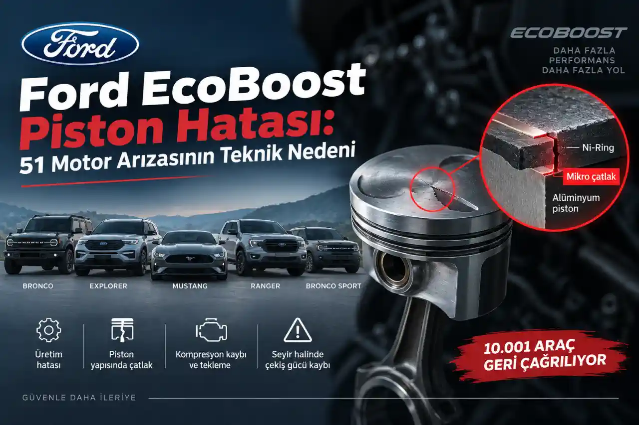 Ford’da Motoru Bitirebilen Üretim Hatası: Piston Neden Çatlıyor, Türkiye’deki Ranger Etkileniyor mu?