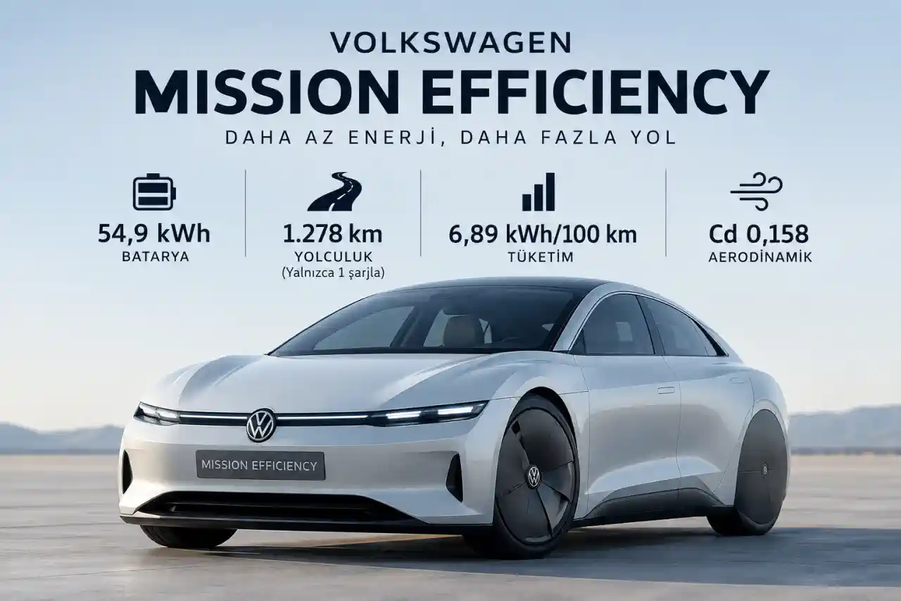 Volkswagen Mission Efficiency Tanıtıldı: 54,9 kWh Bataryayla 1.278 Km Yol, 6,89 kWh/100 Km Tüketim