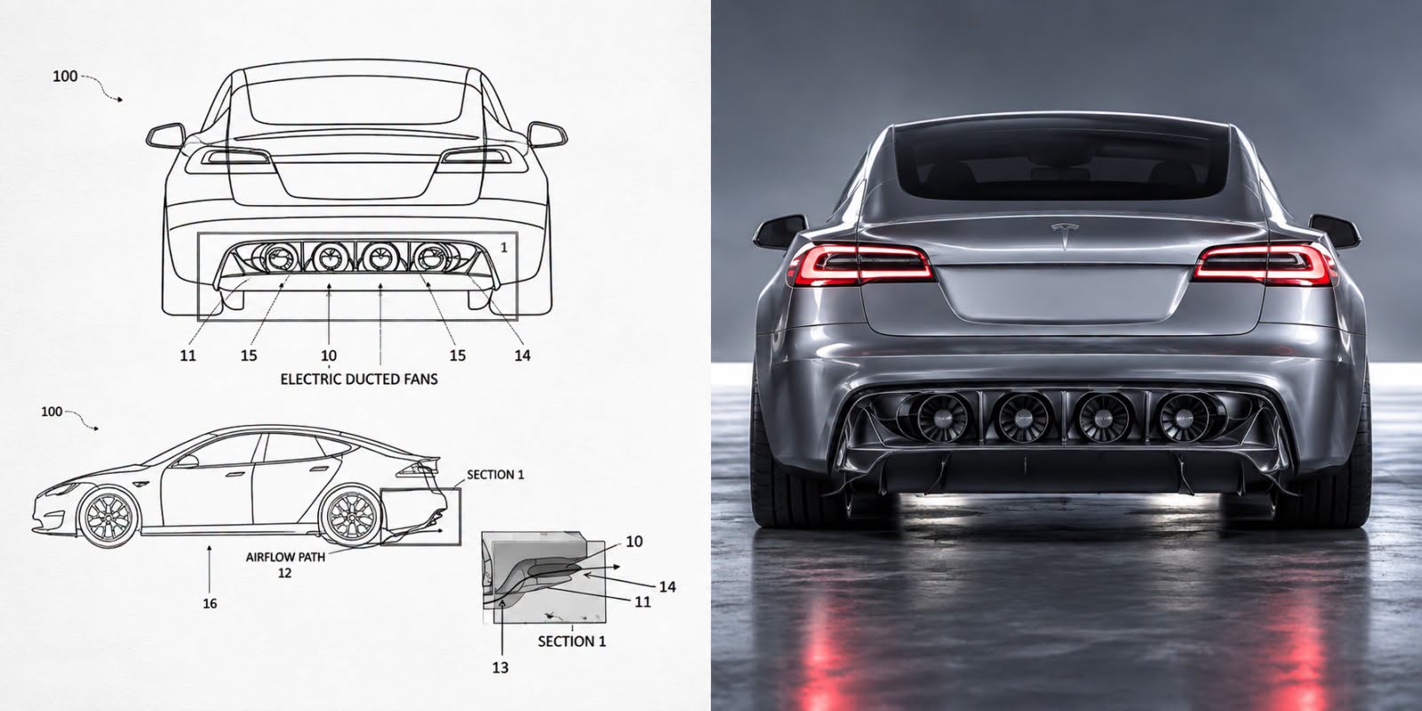 Tesla’dan Çok İlginç Patent: Otomobilin Altına Dört Elektrikli Fan Yerleştiriyor