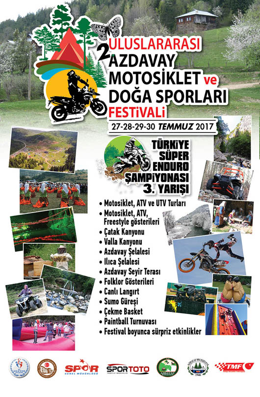 2. Uluslararası Motosiklet ve Doğa Sporları Festivali 27-30 Temmuz 2017
