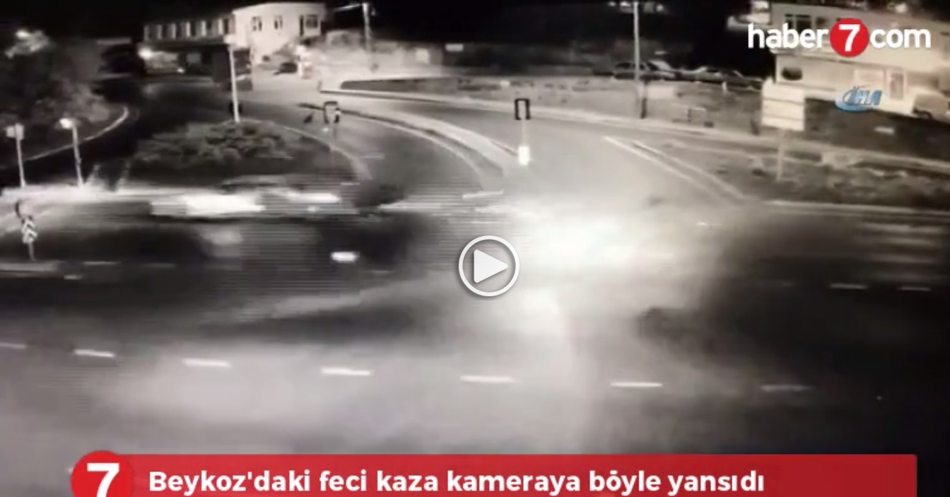 Beykoz'daki feci kaza kameraya böyle yansıdı