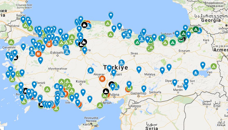 Türkiye Kamp Alanları Güncel Liste