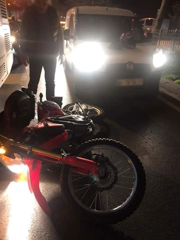 Motora sol şerit yasak denilip kazayı umursamadılar