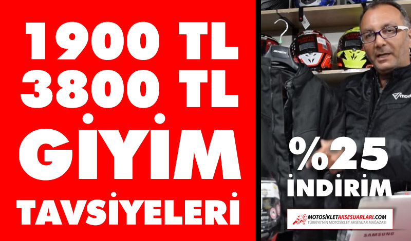 1900 tl Bütçeye Uygun Motor Giyim Tavsiyeleri