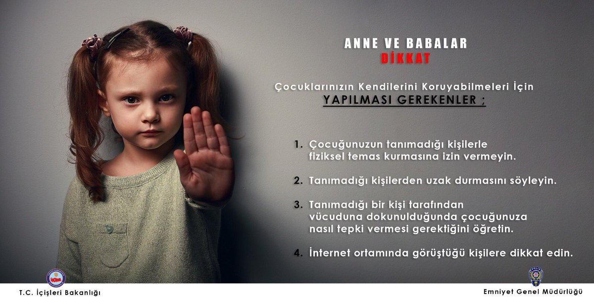 Emniyet'ten anne ve babalara 12 maddede uyarı