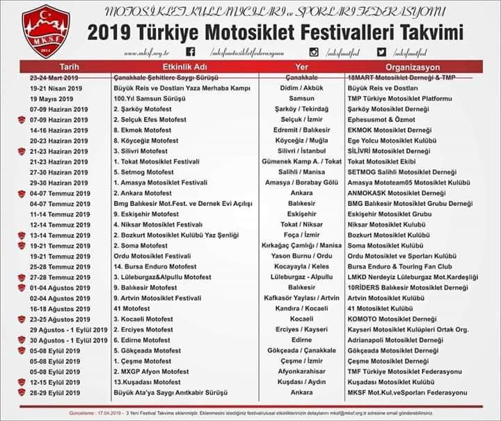 2019 motosiklet festival tarihleri