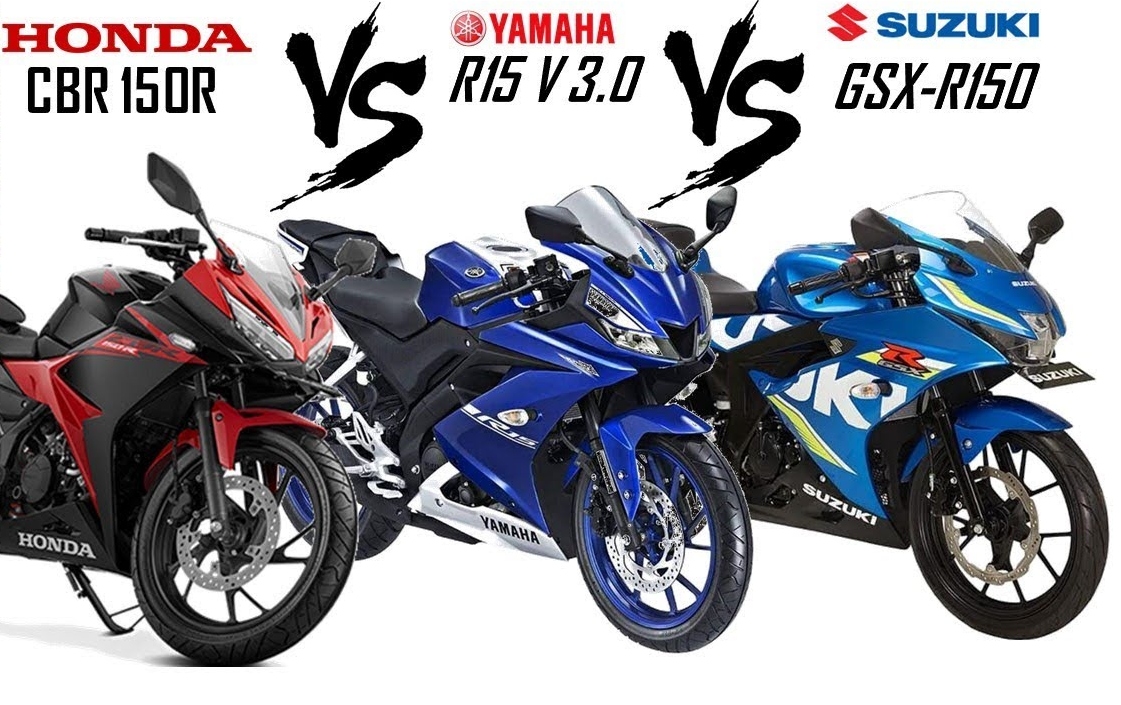 Honda CBR 150R vs Yamaha R15 V3.0 vs Suzuki GSX-R150